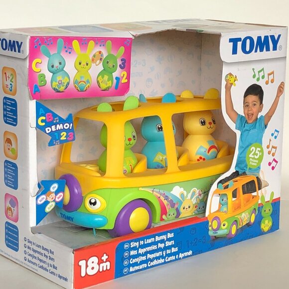 New in Box Tomy  Sing to Learn Bunny Bus-Number, Color and Name for 18 Months + - Picture 9 of 14